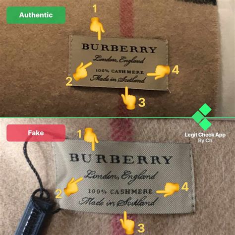 authentic burberry scarf vs fake|authentic Burberry scarf tag.